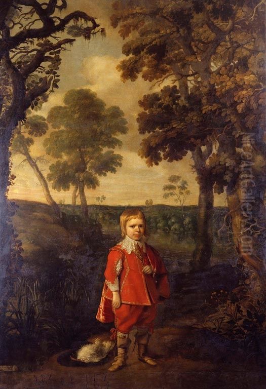 Jeffrey Hudson (1619-1682) Oil Painting by Daniel Mijtens