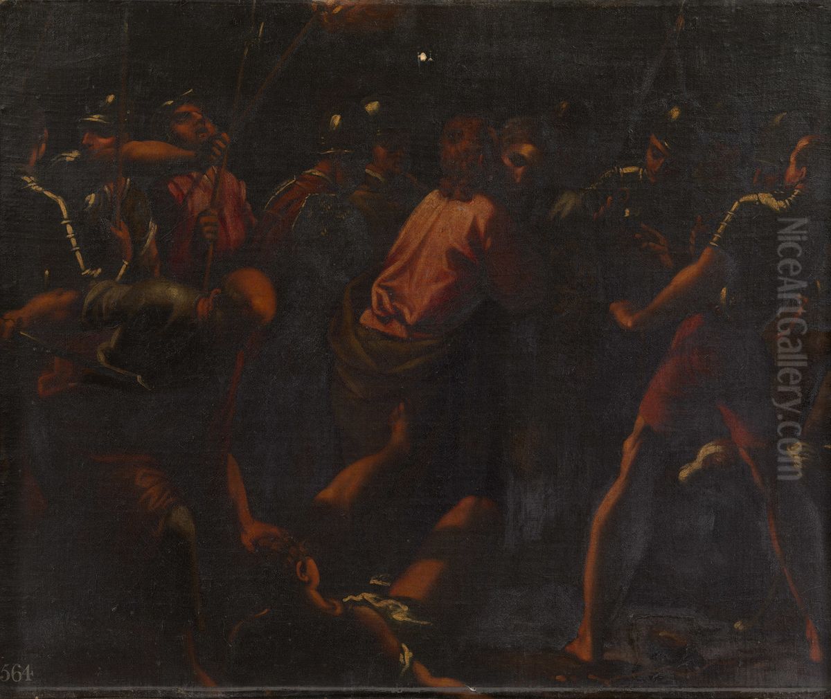 The Betrayal of Christ Oil Painting by Pedro Orrente