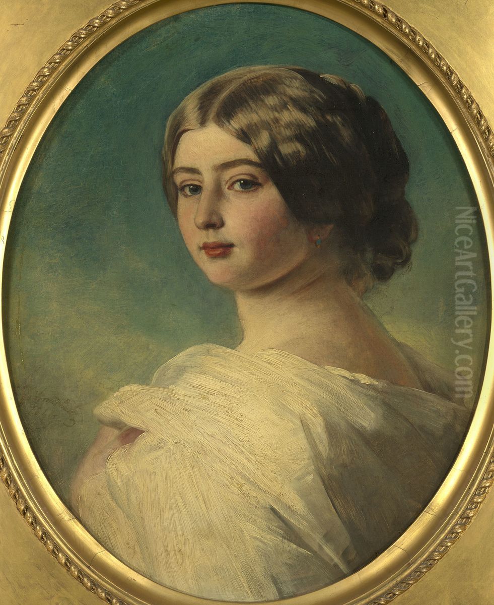 Princess Mary of Cambridge (1833-1897) Oil Painting by Franz Xavier Winterhalter