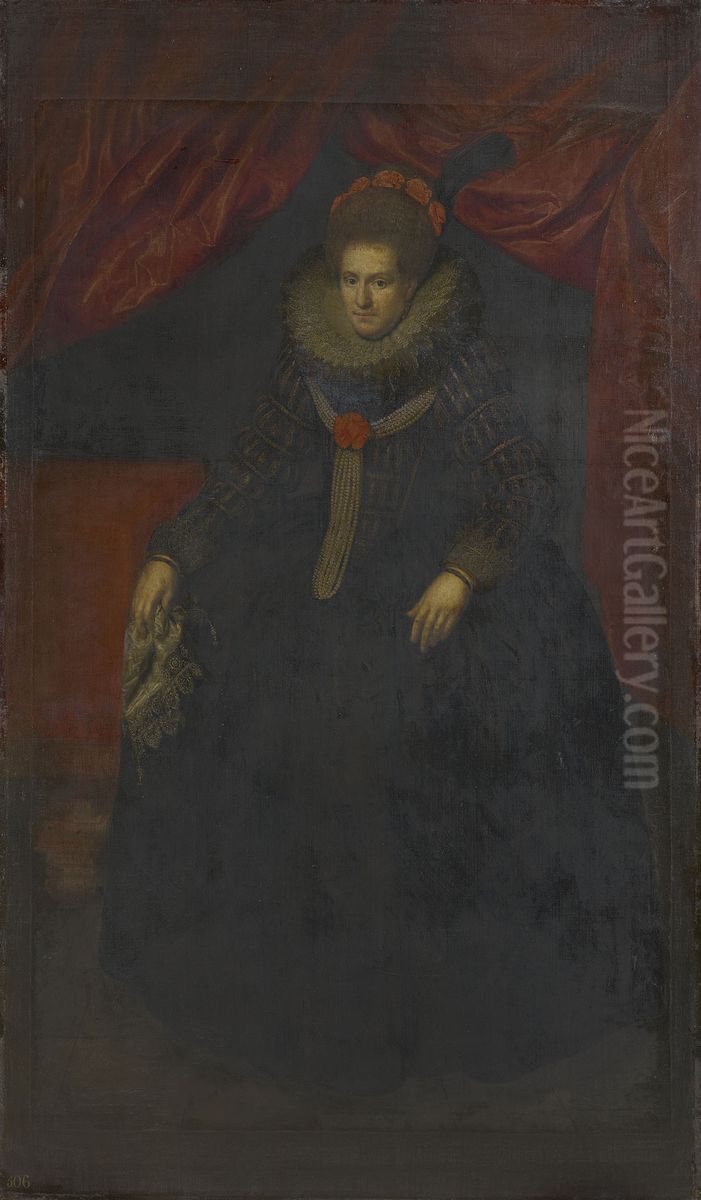Sophia Hedwig of Brunswick-Wolfenbuttel (1592-1642), Princess of Nassau-Dretz Oil Painting by Paulus Moreelse