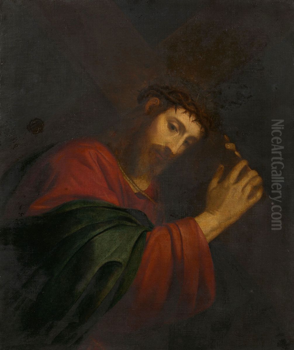 Christ Bearing the Cross Oil Painting by Andrea Sacchi