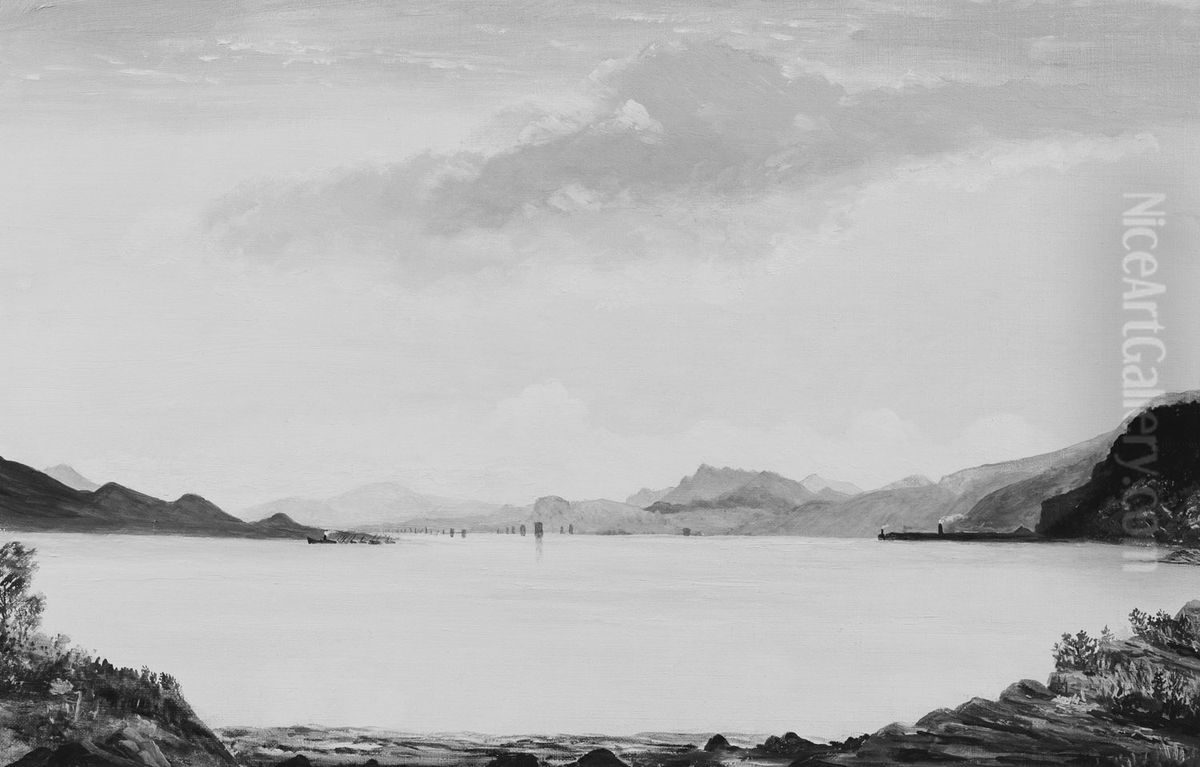 A view on Loch Fyne Oil Painting by George Campbell, 8th Duke of Argyll