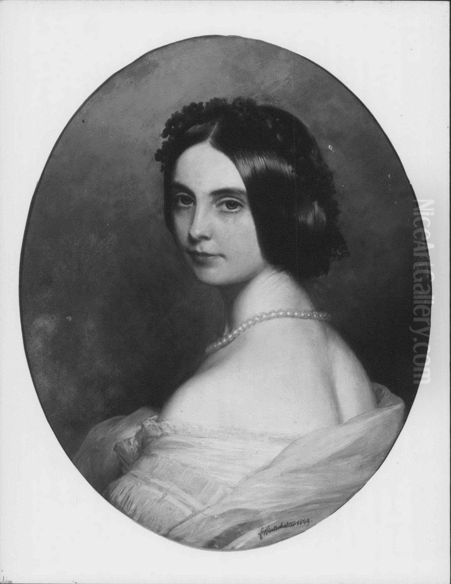 Frances, Viscountess Jocelyn (1820-80) Oil Painting by Franz Xavier Winterhalter