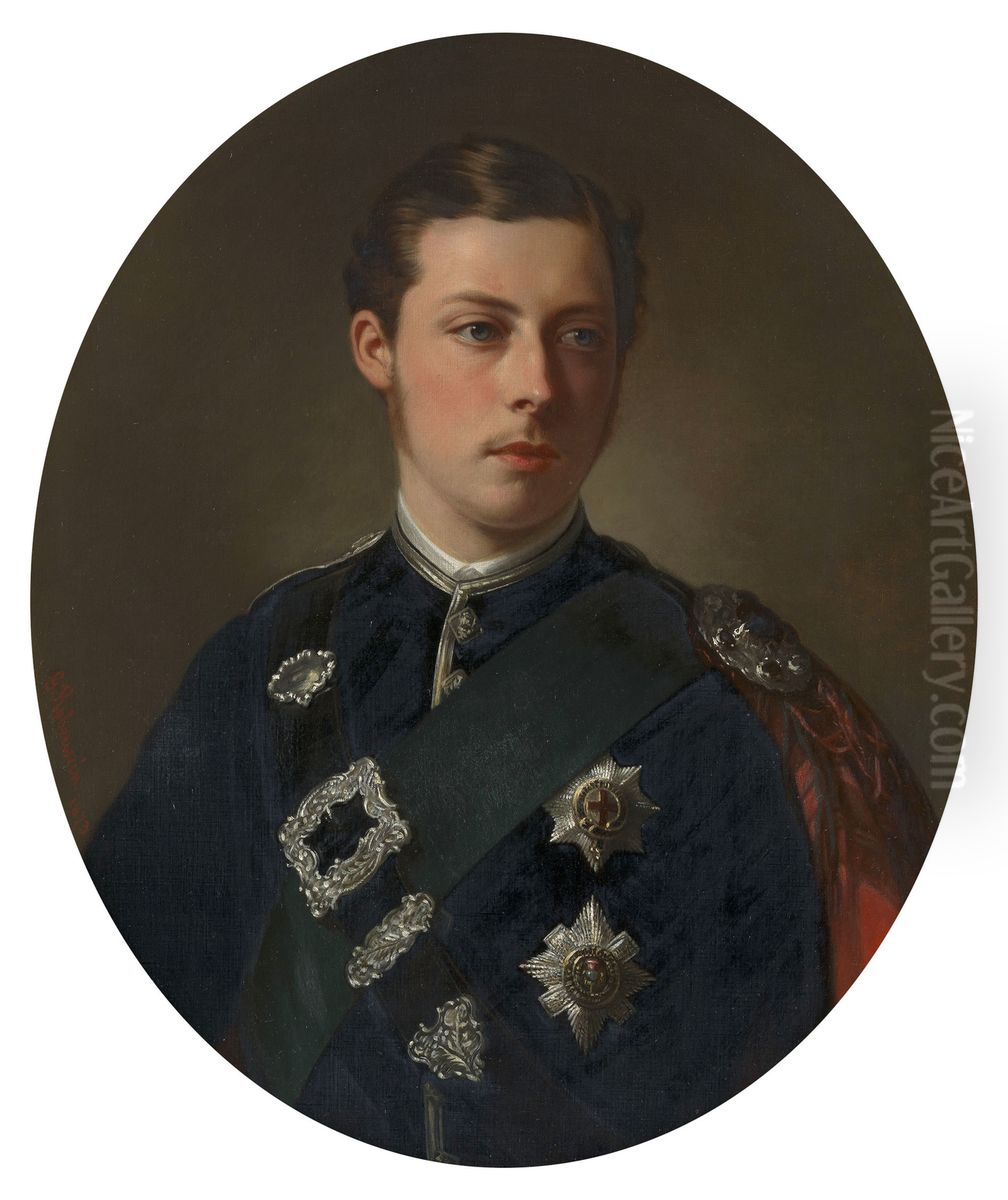 Prince Leopold, Duke of Albany (1853-1884) Oil Painting by Georg Koberwein