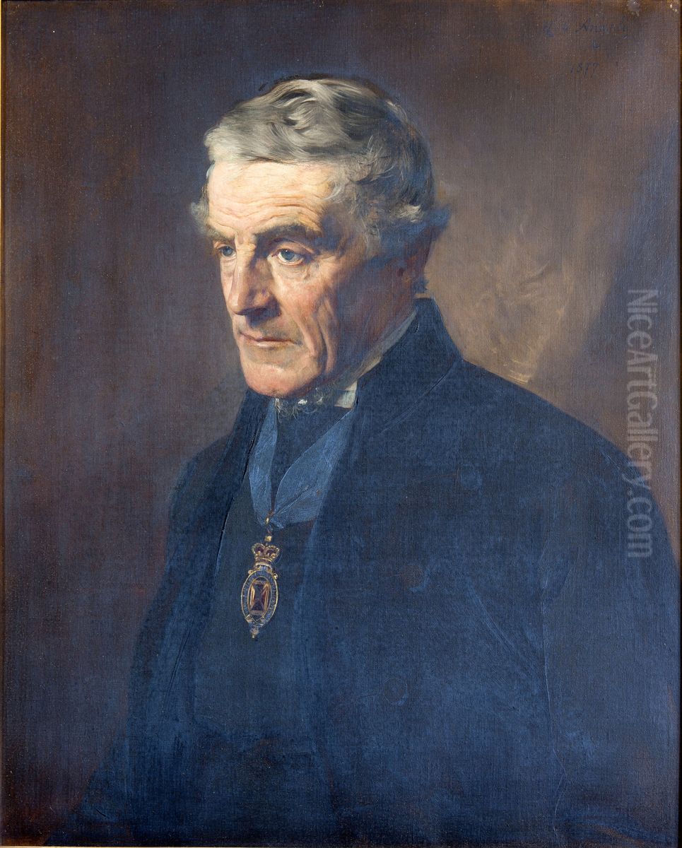 Gerald Wellesley, Dean of Windsor (1809-1882) Oil Painting by Baron Heinrich von Angeli