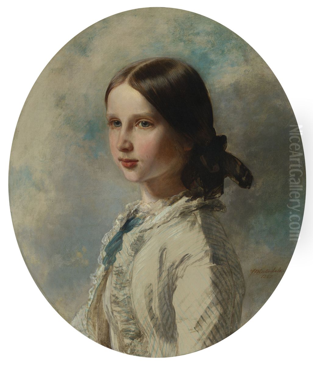 Princess Louise of Prussia (1838-1923) Oil Painting by Franz Xavier Winterhalter