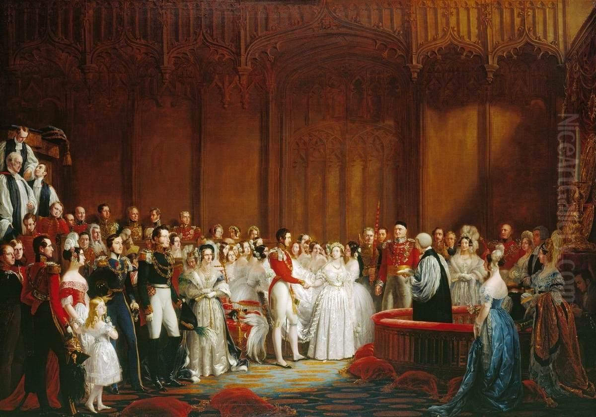 The Marriage of Queen Victoria, 10 February 1840 Oil Painting by George Hayter