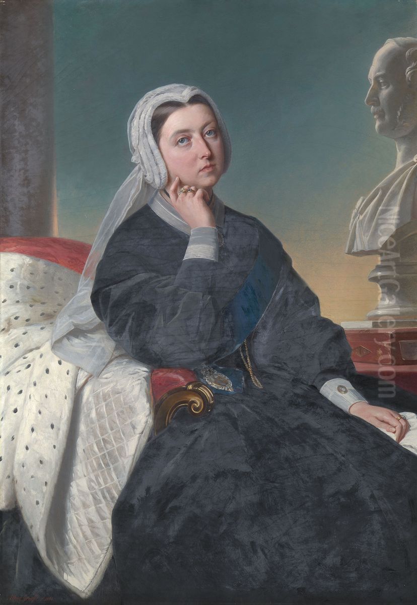 Queen Victoria (1819-1901) Oil Painting by Albert Grafle