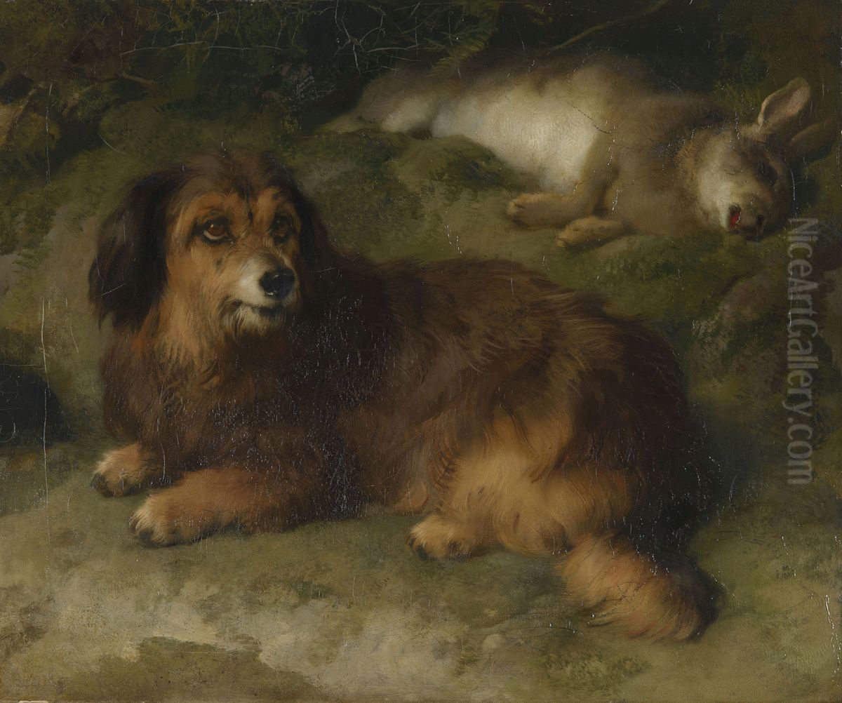 Boz Oil Painting by Sir Edwin Henry Landseer