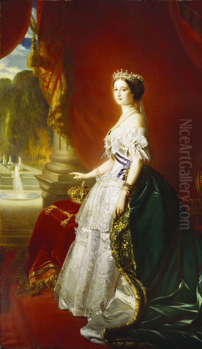 Eugenie, Empress of the French (1826-1920) Oil Painting by Franz Xavier Winterhalter