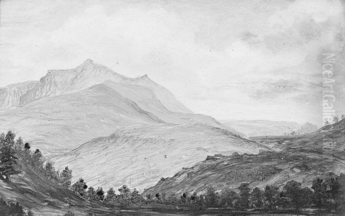 A view of Lochnagar Oil Painting by George Campbell, 8th Duke of Argyll
