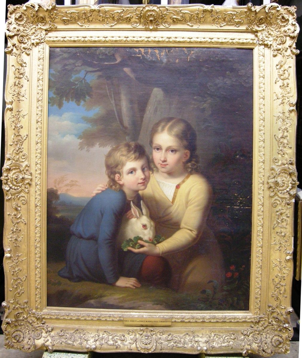 Princes Ernest (1818-1893) and Albert (1819-1861) of Saxe-Coburg-Gotha Oil Painting by Paul Emil Jacobs