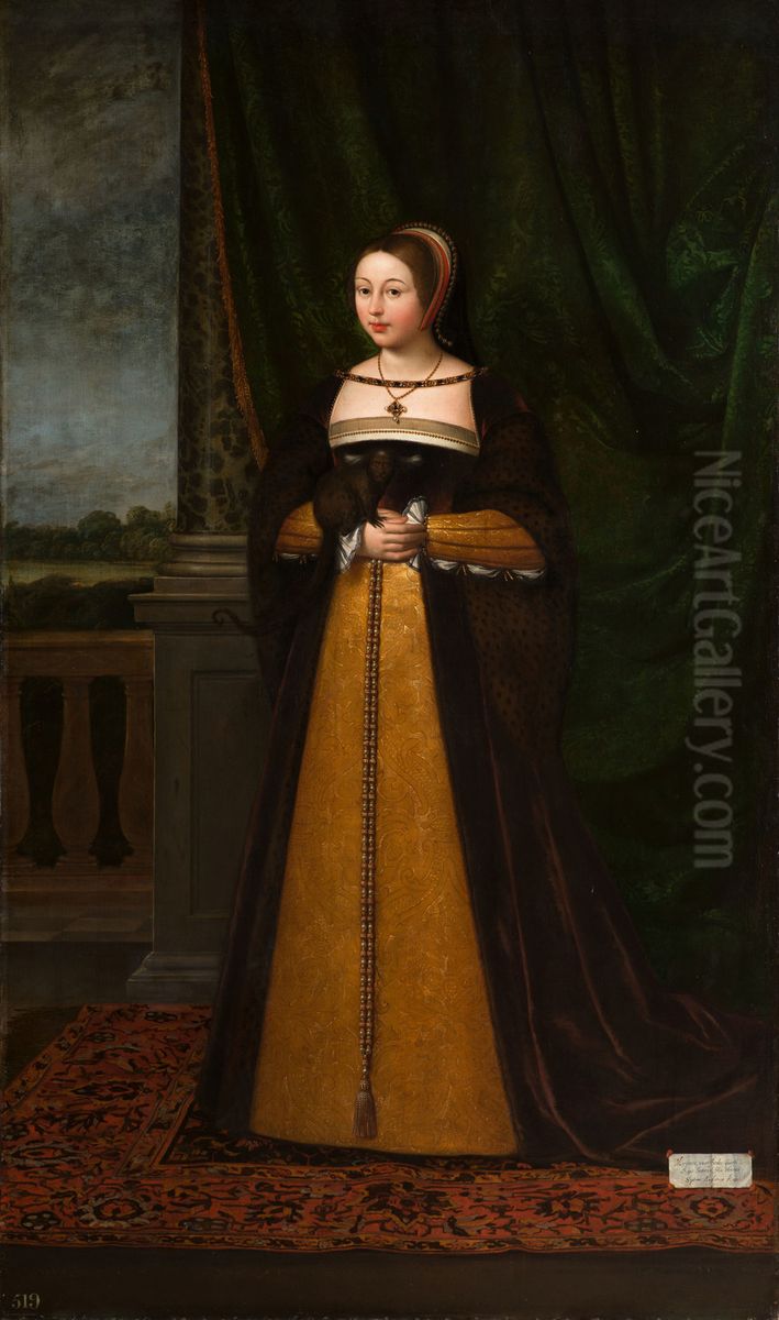 Margaret Tudor, Queen of Scotland (1489-1541) Oil Painting by Daniel Mijtens