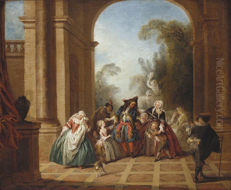 Monsieur de Pourceaugnac Oil Painting by Jean-Baptiste Pater