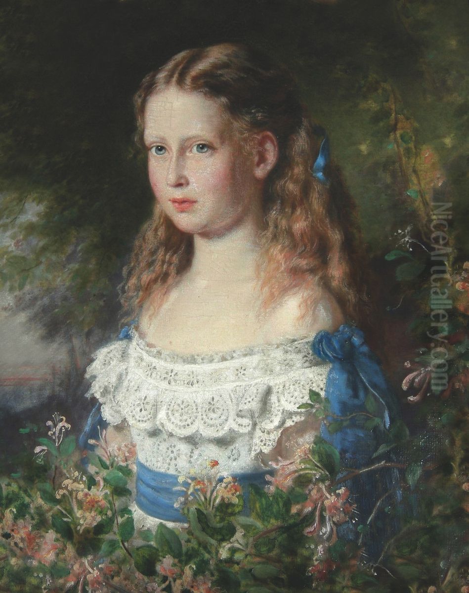 Princess Victoria of Hesse (1863-1950), later Princess Louis of Battenberg Oil Painting by Christian Karl August Noack