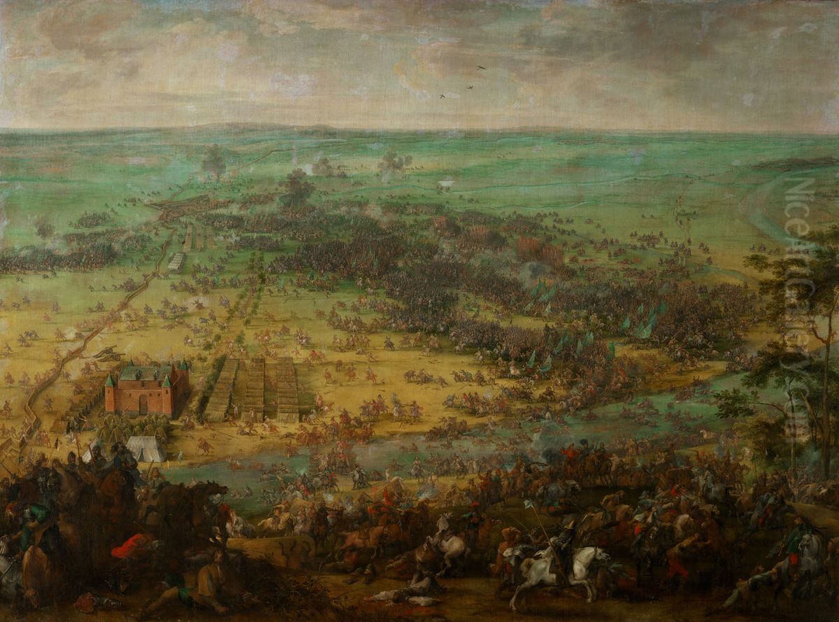 The defeat at Grancourt, 1639 Oil Painting by Peter Snayers