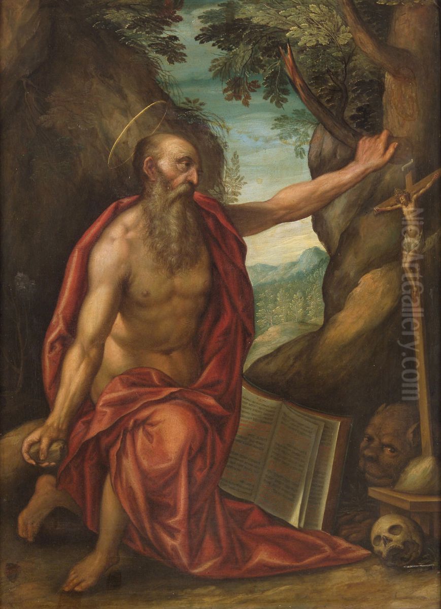 Bussender Hl. Hieronymus Oil Painting by Gaspar Rem