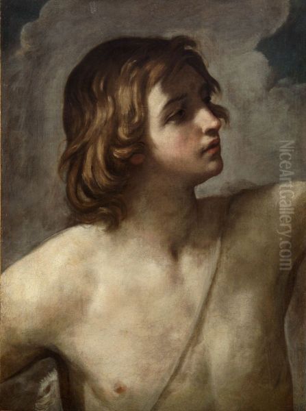 The Young David Oil Painting by Guido Reni