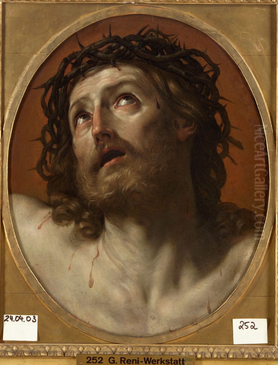 Christ withCrown of thorns Oil Painting by Guido Reni