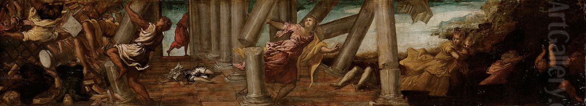 Simsons Rache an den Philistern Oil Painting by Jacopo Tintoretto
