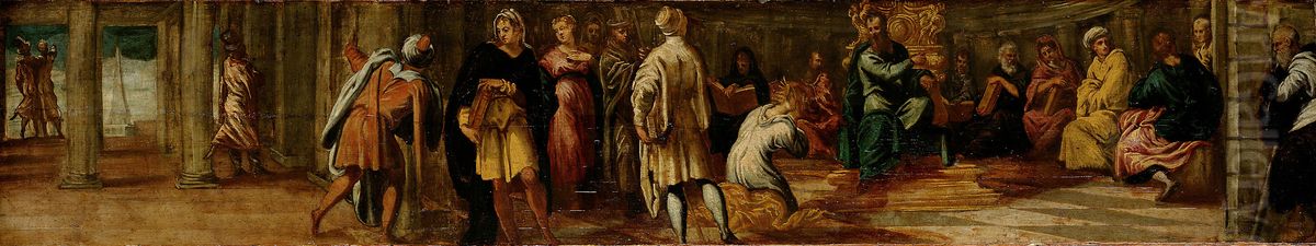 Bathseba vor David Oil Painting by Jacopo Tintoretto