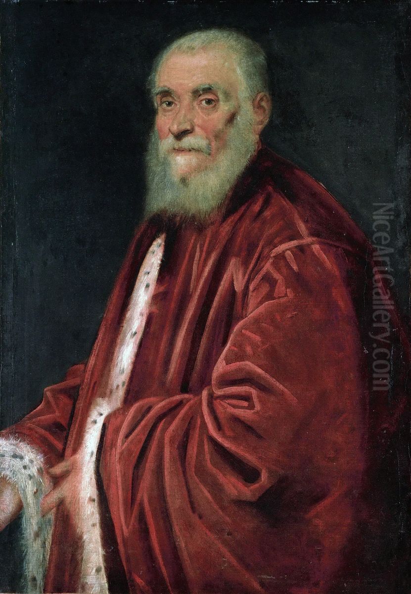 Bildnis des Senators Marco Grimani (gest. 1583) Oil Painting by Jacopo Tintoretto