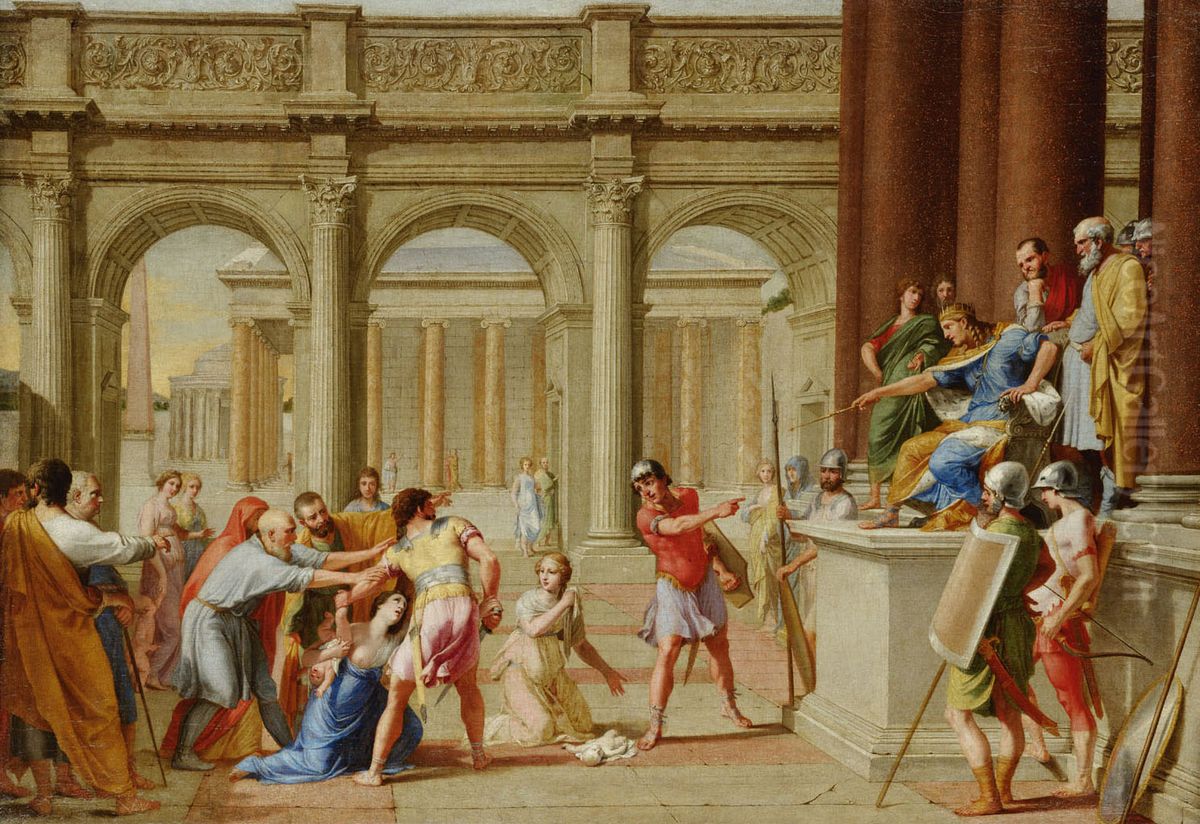 Urteil Salomonis Oil Painting by Jacques Stella