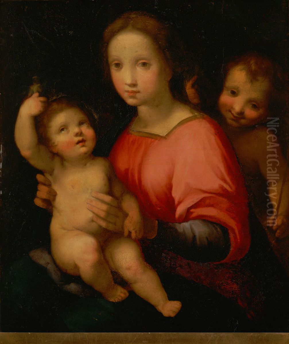 Madonna and Child with Saint John Oil Painting by Francesco Vanni