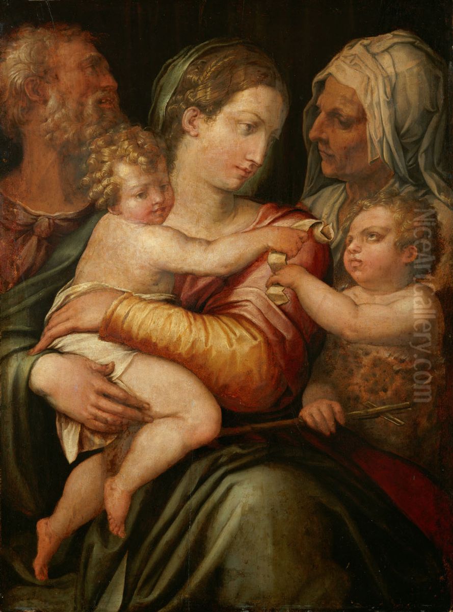 Heilige Familie Oil Painting by Giorgio Vasari