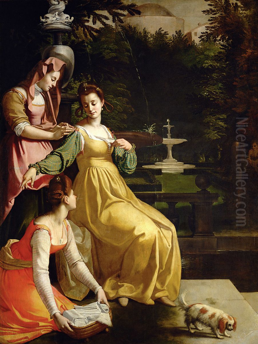 Susanna im Bade Oil Painting by Jacopo da Empoli