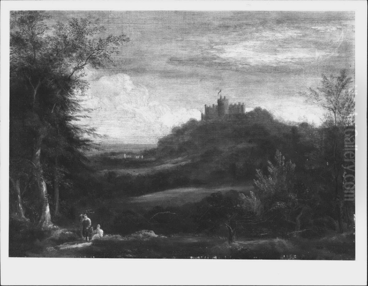 A View of Belvoir Castle Oil Painting by Maria Susannah Simpson