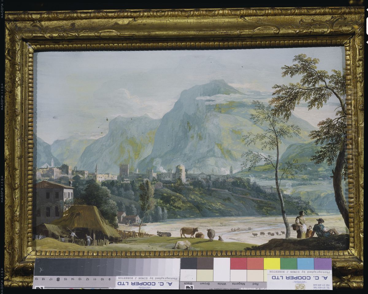 View of Belluno Oil Painting by Marco Ricci