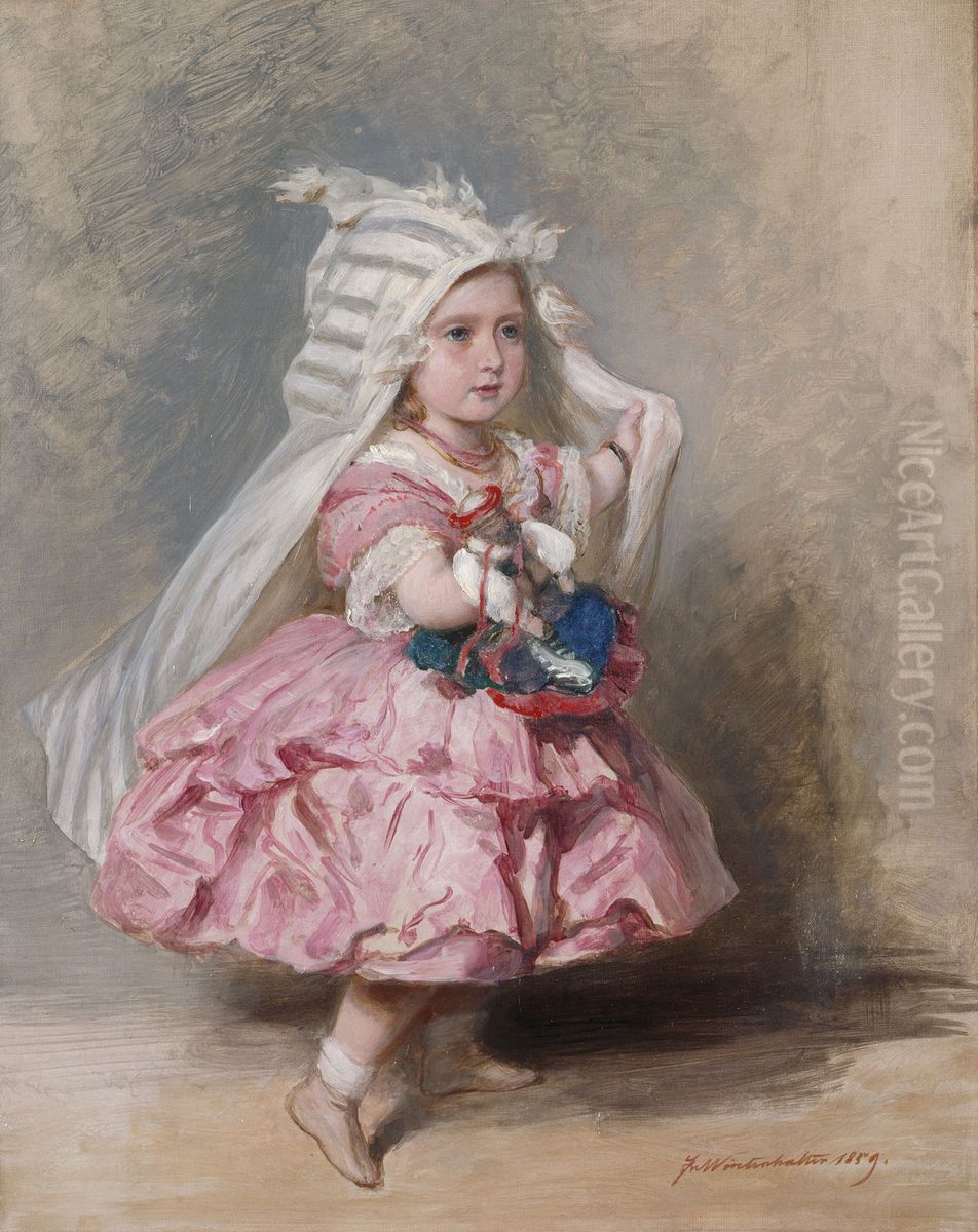 Princess Beatrice (1857-1944), later Princess Henry of Battenburg Oil Painting by Franz Xavier Winterhalter