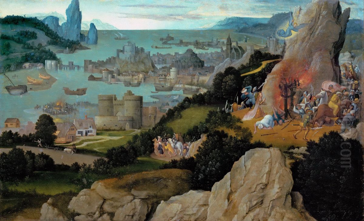 Radwunder der Hl. Katharina Oil Painting by Joachim Patinir