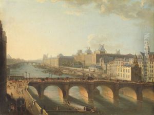 Ansicht des Pont-Neuf vom Quai de la l'Horloge in Paris
