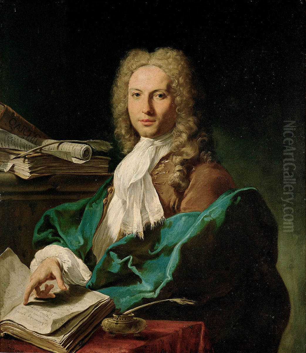 Portrait of a mathematician Oil Painting by Giambattista Pittoni