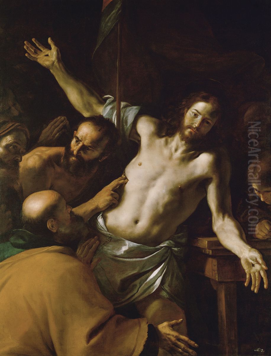 Doubting Thomas Oil Painting by Mattia Preti