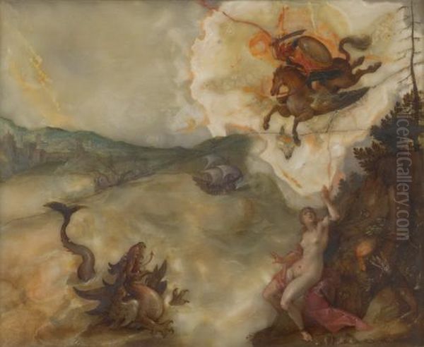 Liberation of Andromeda, release of the winds by Aeolus and Aeneas Oil Painting by Hans Von Aachen