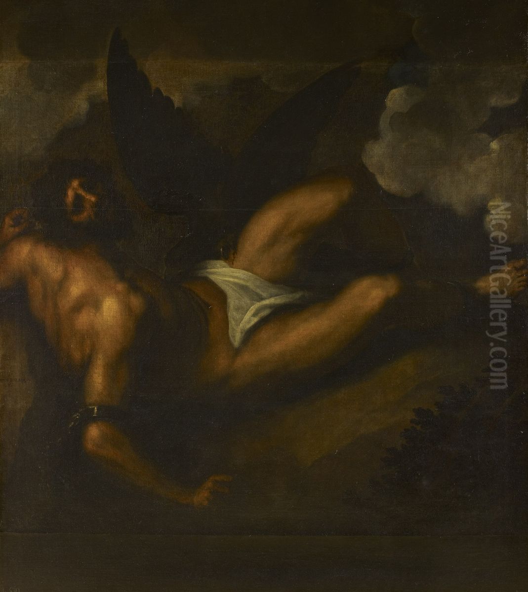 Prometheus Chained to the Caucasus Oil Painting by Palma il Giovane