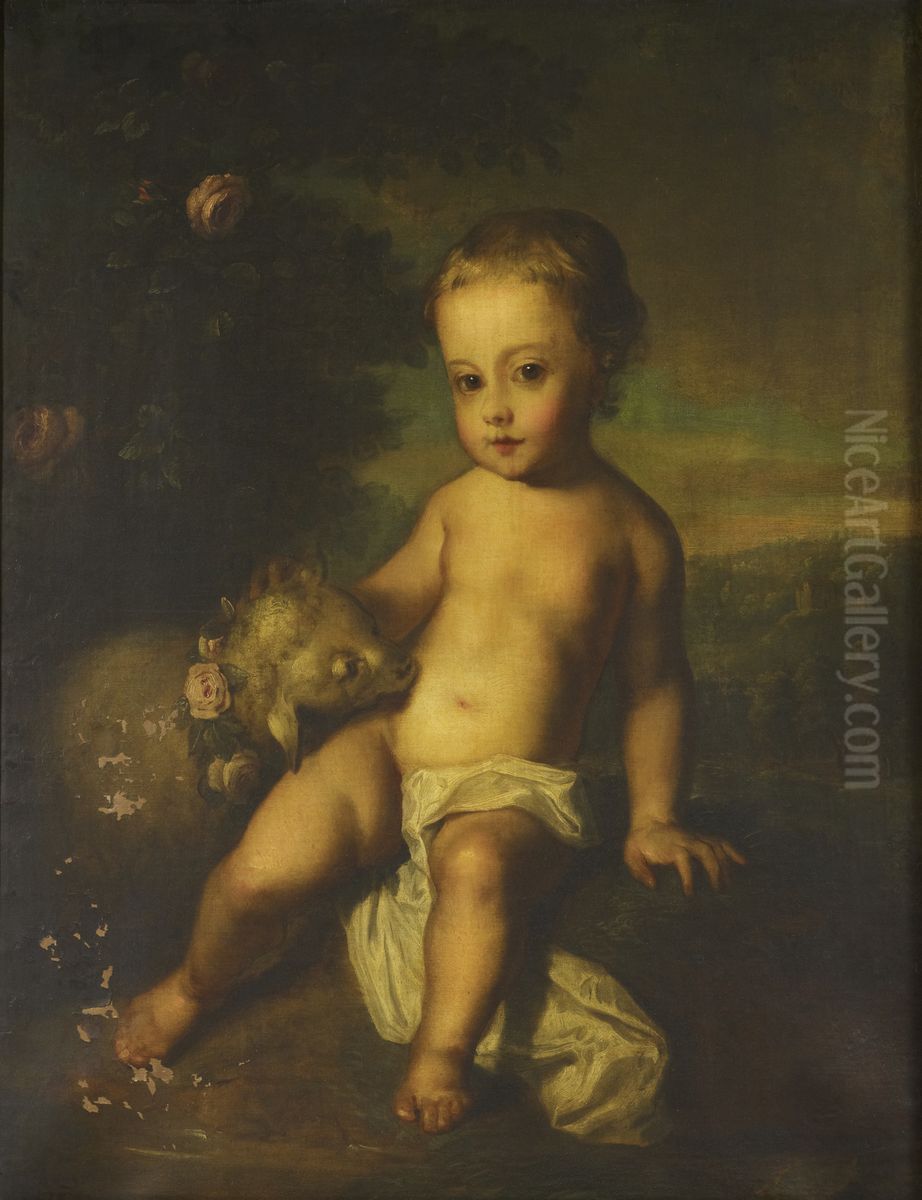 Portrait of a Child Oil Painting by Philippe Mercier