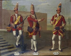 Grenadiers, 25th and 26th Regiments of Foot and 27th Inniskilling Regiment of Foot, 1751