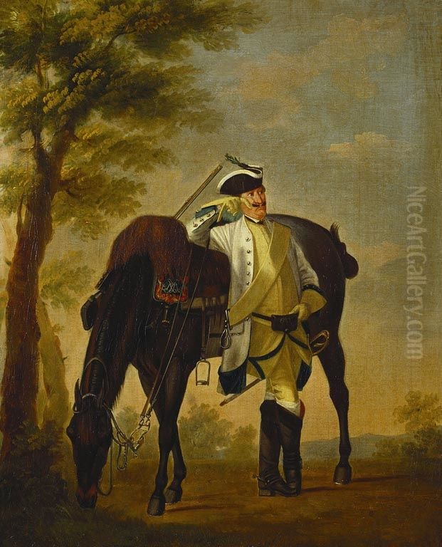 Private, Regiment of Horse 4B 'Pollnitz' Oil Painting by David Morier