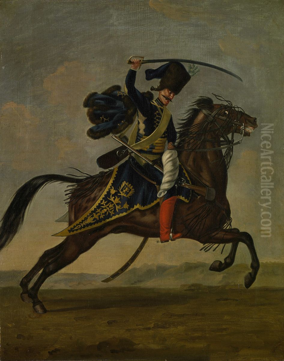 Private, Regiment of Hussars 'Kalnoky' Oil Painting by David Morier