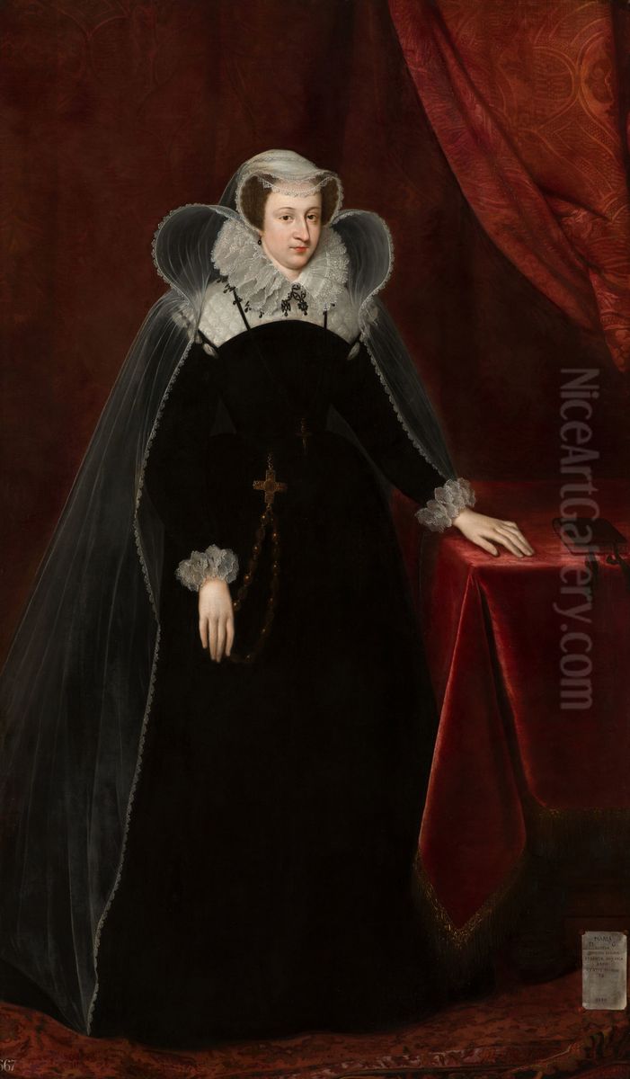 Mary, Queen of Scots (1542-87) Oil Painting by Daniel Mijtens