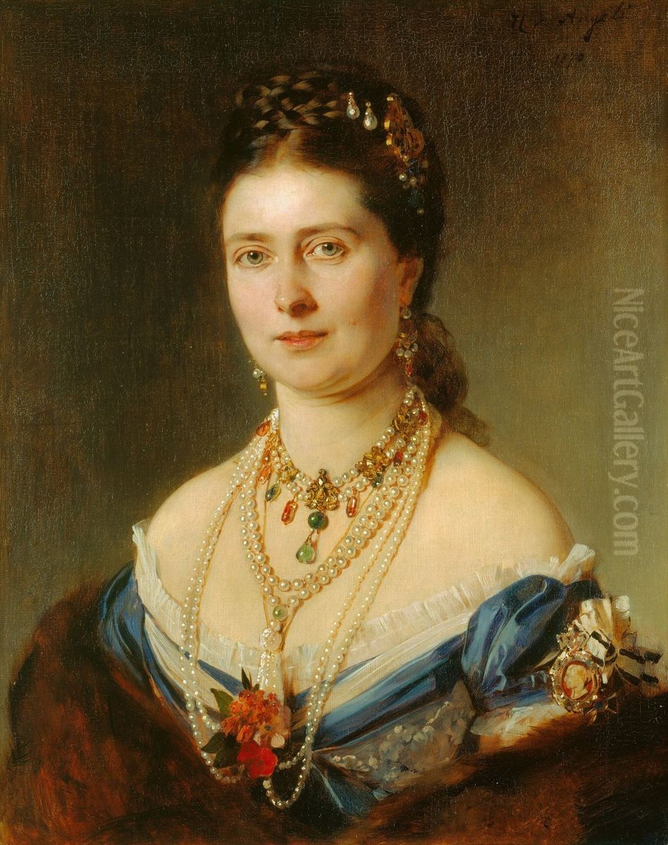 Victoria, Princess Royal, Crown Princess of Germany (1840-1901) Oil Painting by Baron Heinrich von Angeli