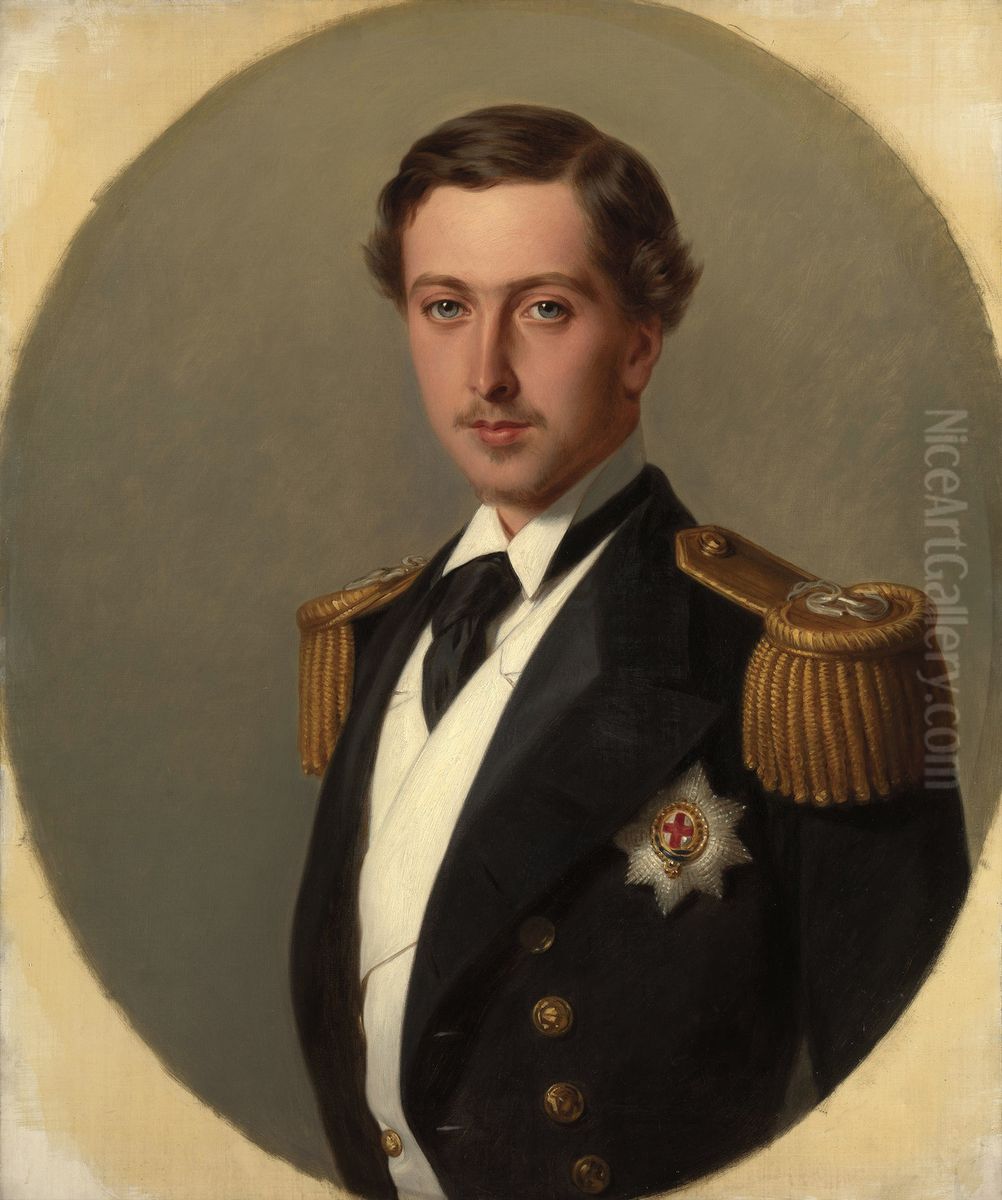 Prince Alfred, later Duke of Edinburgh (1844-1900) Oil Painting by Georg Koberwein