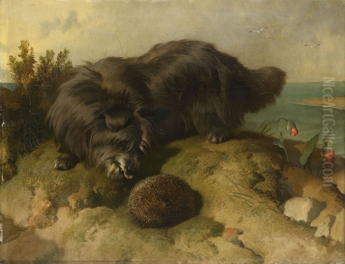 Dandie Dinmont Oil Painting by Sir Edwin Henry Landseer