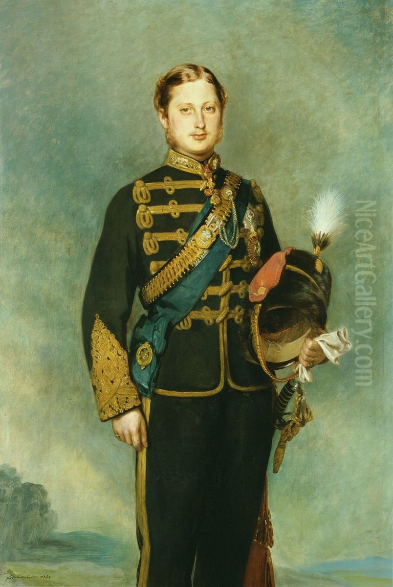 Edward VII (1841-1910) when Prince of Wales Oil Painting by Franz Xavier Winterhalter Edward VII (1841-1910) when Prince of Wales Oil Painting by Franz Xavier Winterhalter