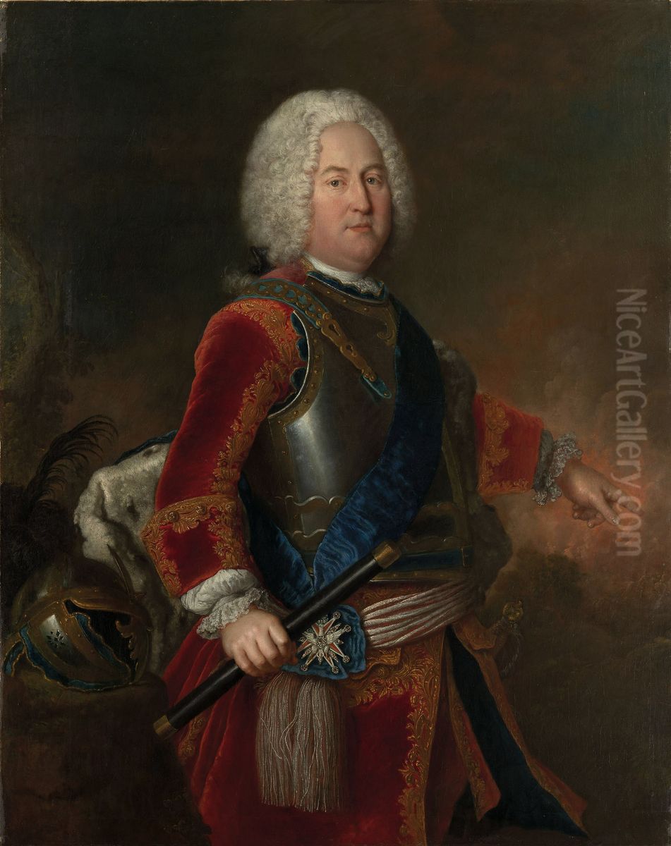 John Adolphus II, Duke of Saxe-Weissenfels (d.1746) Oil Painting by Antoine Pesne