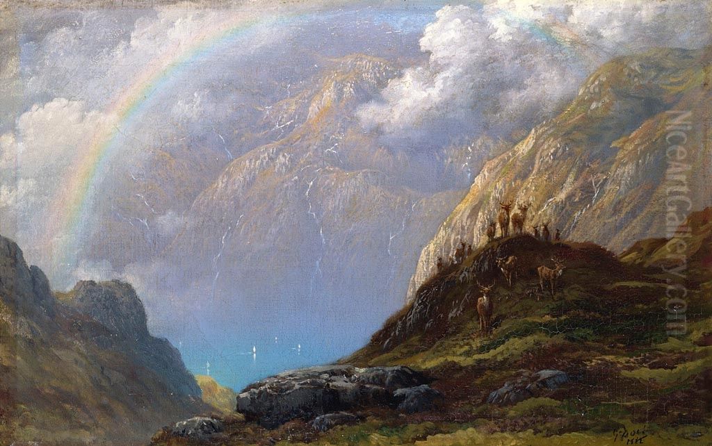 Loch Carron, Scotland Oil Painting by Gustave Dore Loch Carron, Scotland Oil Painting by Gustave Dore
